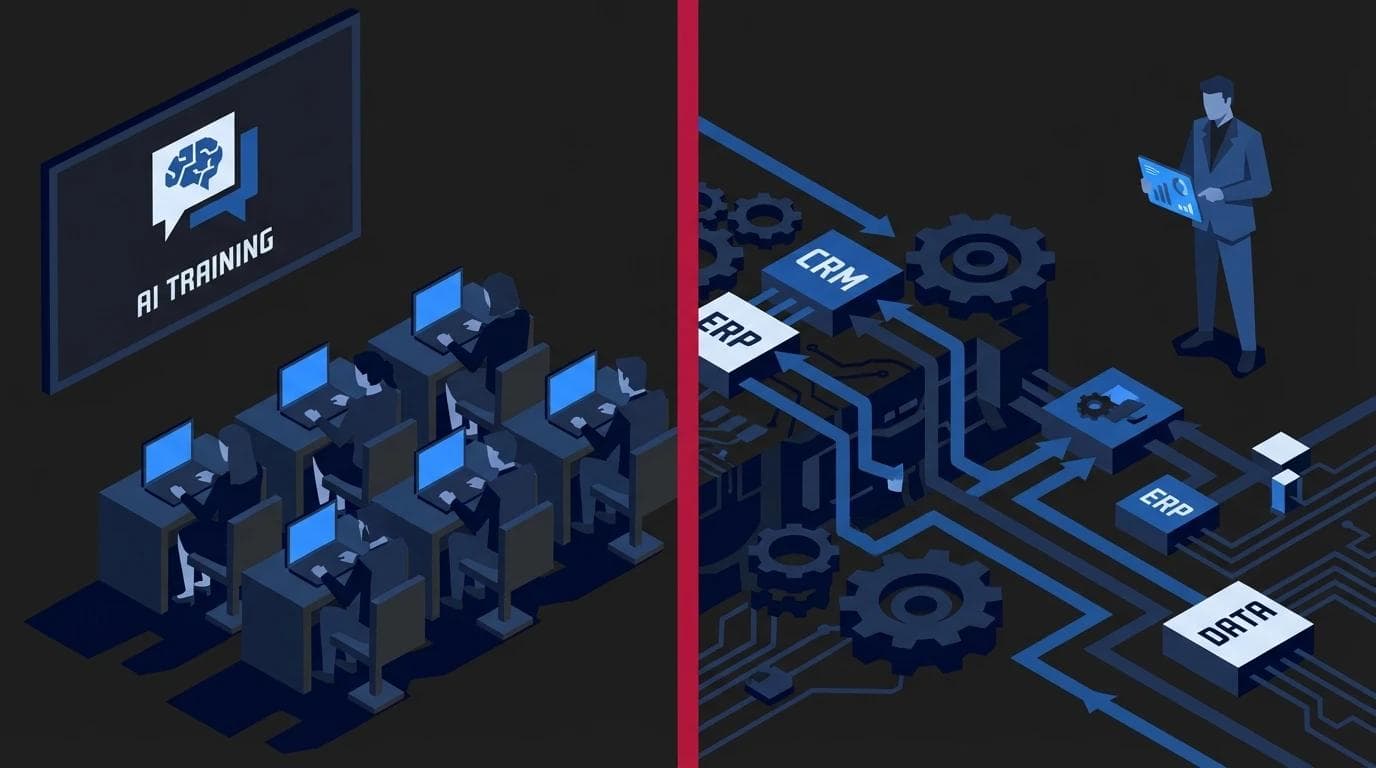 Szkolenie a wdrożenie AI - dlaczego sam kurs to za mało?